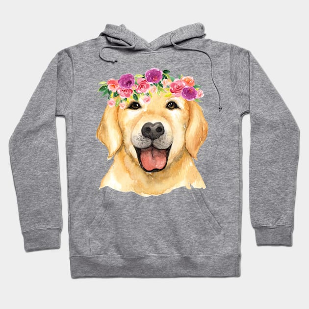 Cute Golden Retriever Adorable for Dog Lovers on Apparel & Accessories Gifts Hoodie by MIRgallery